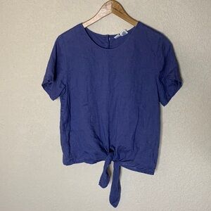 Artisan NY linen top blue